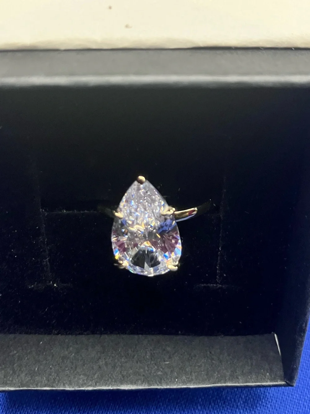 Size 7 Pear Shaped Dazzling Ring - Classic Sparkle